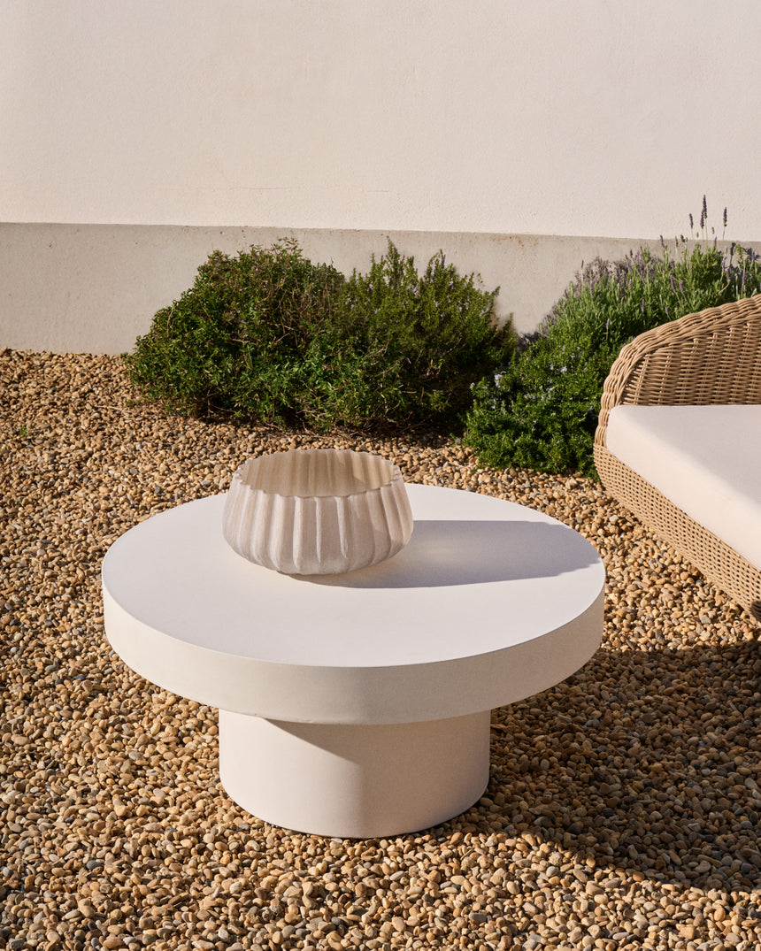Aiguablava Couchtisch Weiß Ø 90 cm - ZEN ZONE Furniture