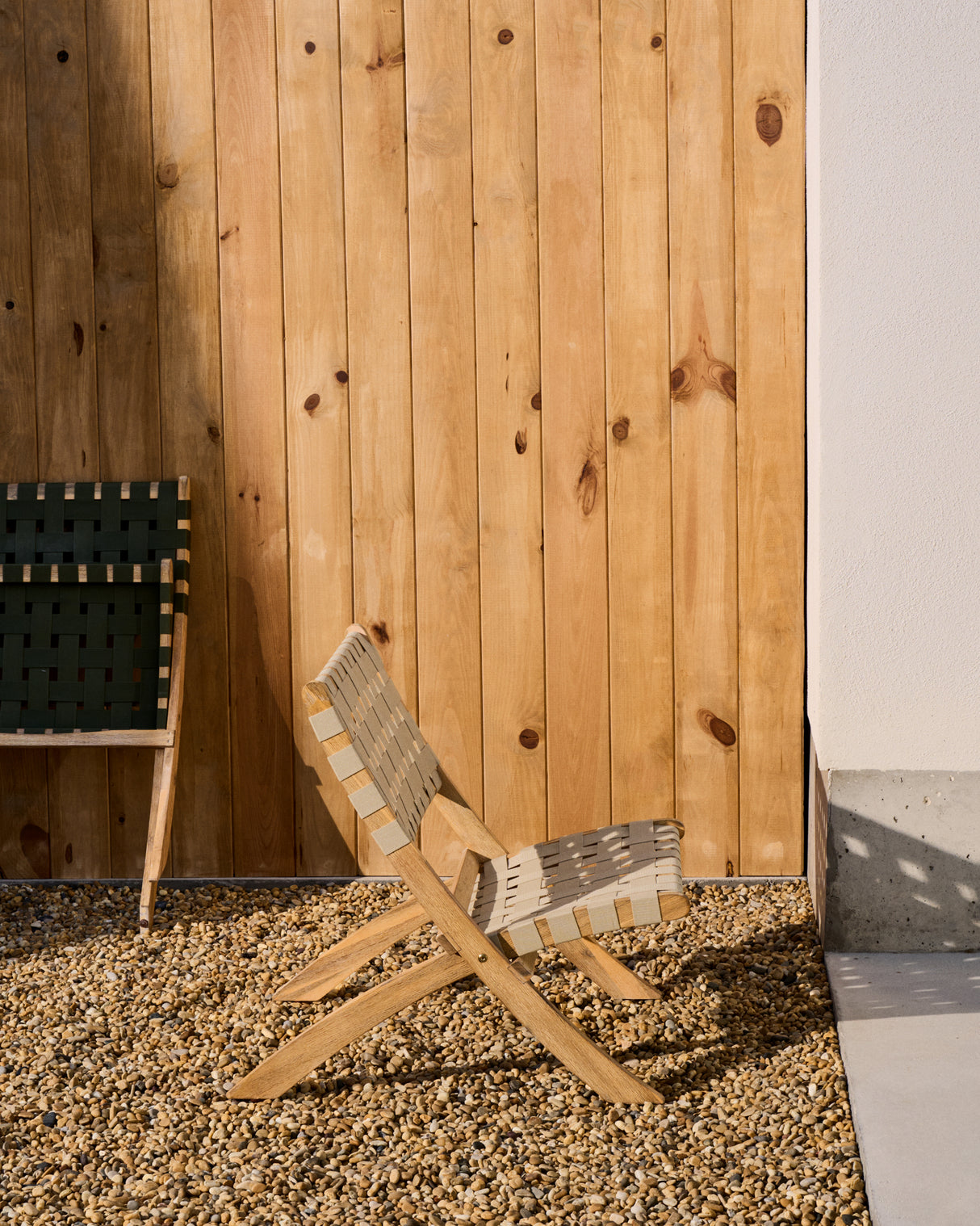 Chabeli Klappsessel massives Akazienholz und cremefarbenes Seil FSC 100 % - ZEN ZONE Furniture