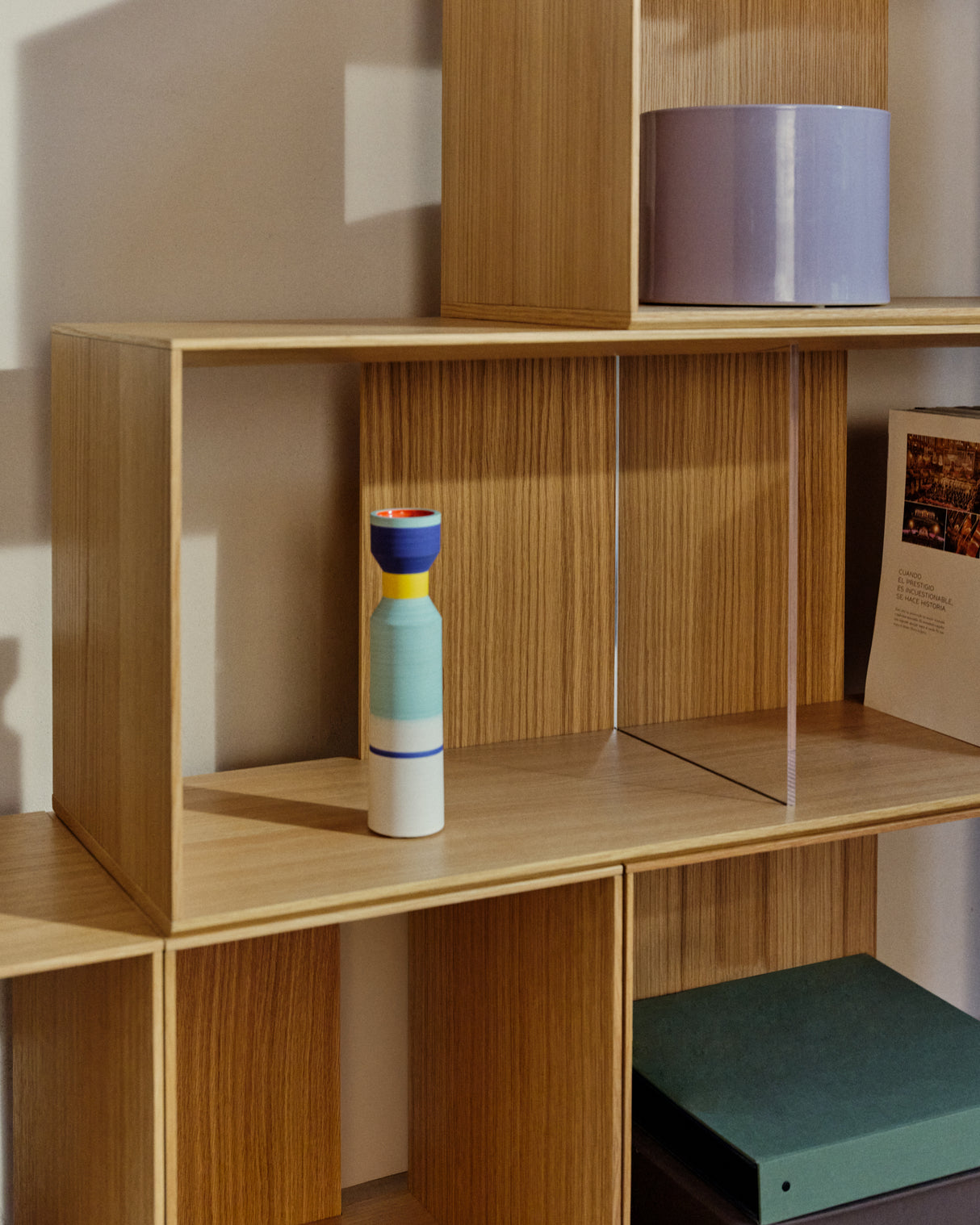 Litto Set aus 9 modularen Regalen aus Eichenfurnier 202 x 114 cm - ZEN ZONE Furniture