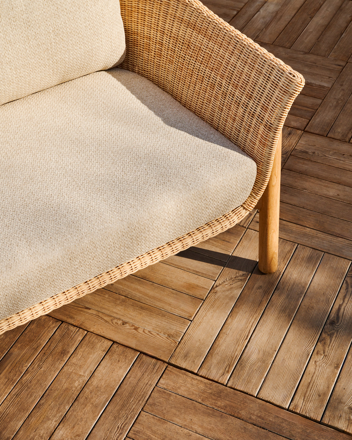 2-Sitzer-Sofa Galea aus massivem Teakholz und synthetischem Rattan 170,5 cm FSC 100% FSC - ZEN ZONE Furniture