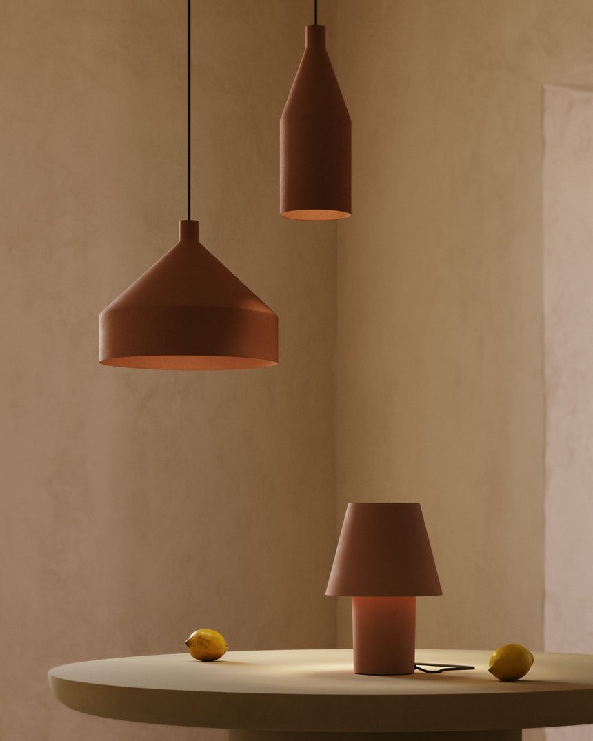 Peralta Deckenleuchte aus Metall mit Finish in Terrakotta Ø 30 cm - ZEN ZONE Furniture