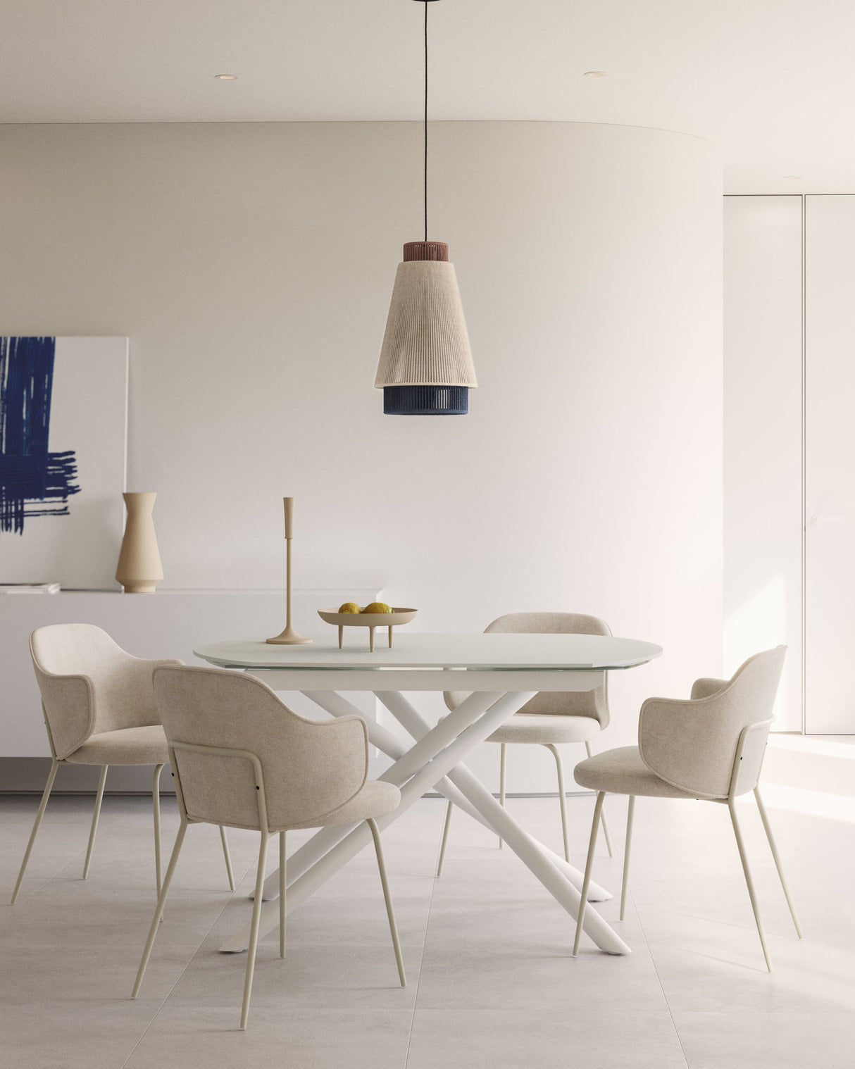 Yunia Stuhl Beige-Finish - ZEN ZONE Furniture