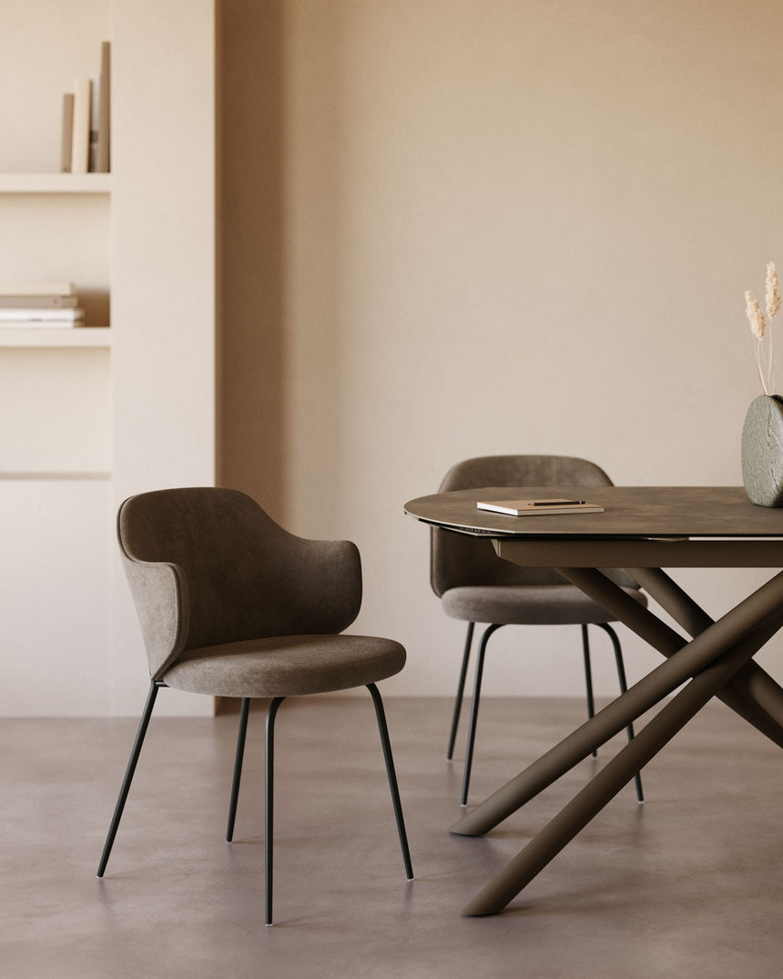 Yunia Stuhl Braun-Finish - ZEN ZONE Furniture