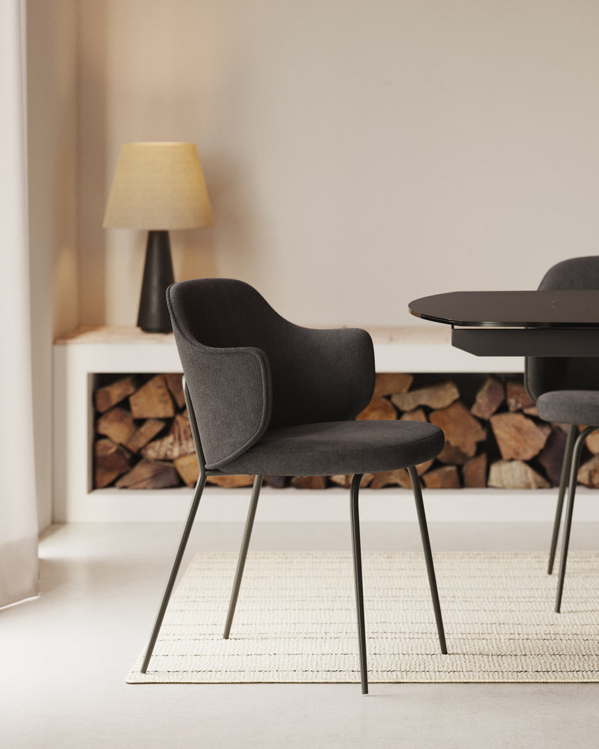 Yunia Stuhl Dark Grey-Finish - ZEN ZONE Furniture