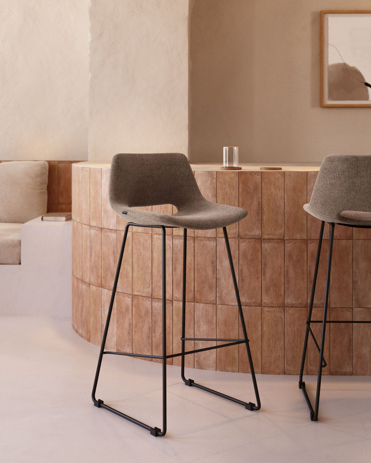 Zahara Hocker Braun 65cm - ZEN ZONE Furniture