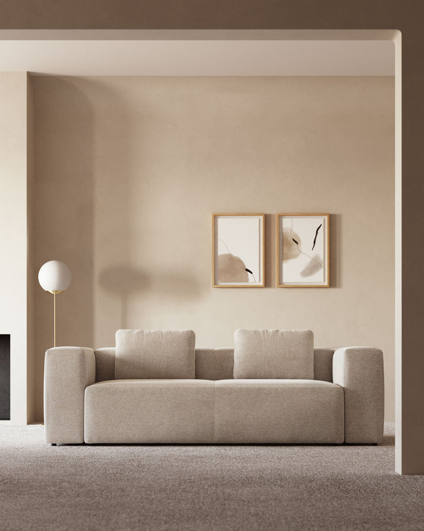 Blok 3-Sitzer Sofa beige 240 cm - ZEN ZONE Furniture