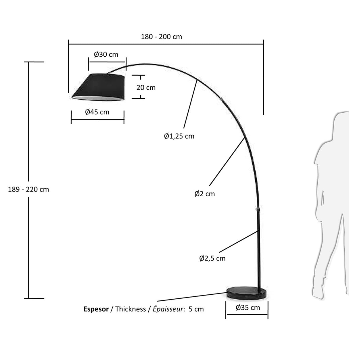 May Stehlampe, schwarz - ZEN ZONE Furniture