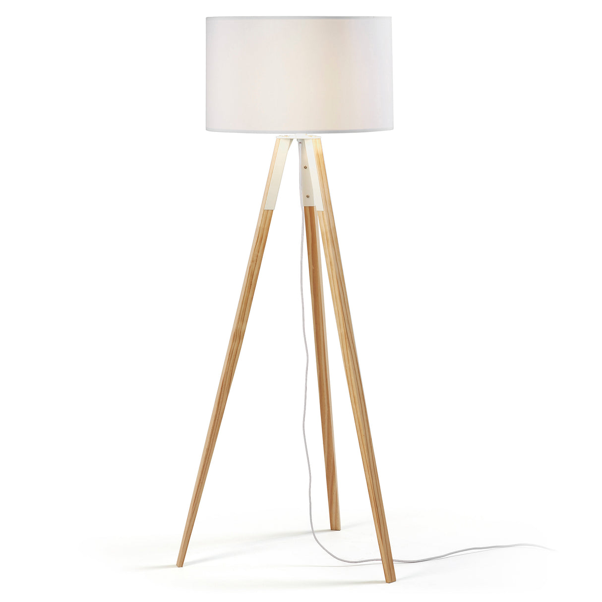 Iguazu Stehlampe, Holz, weiss - ZEN ZONE Furniture