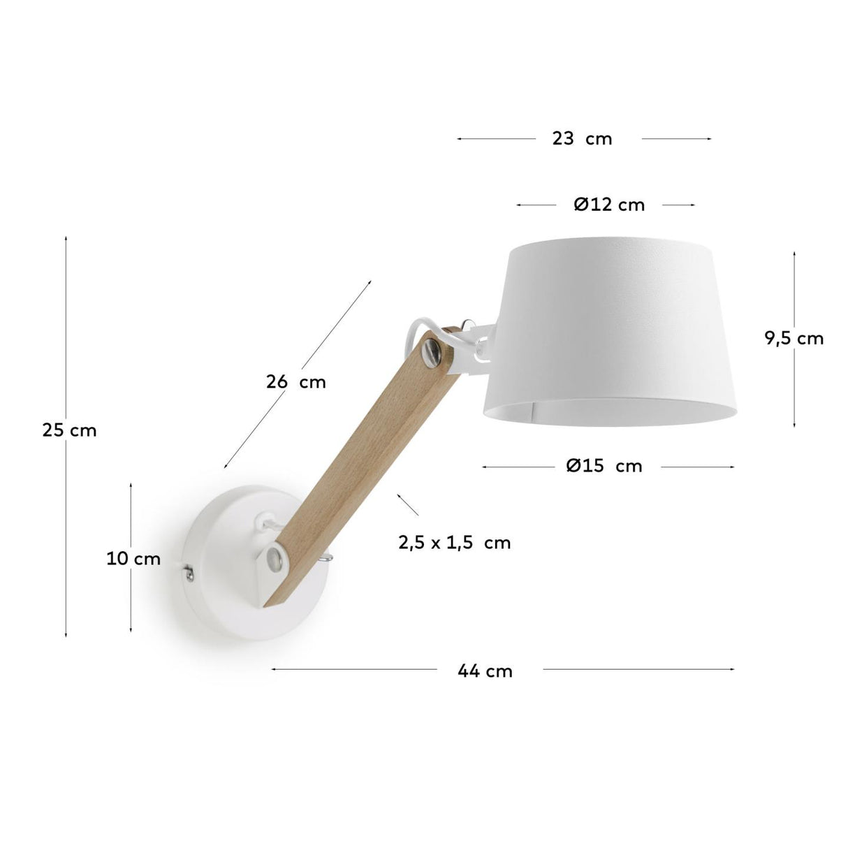 Wandleuchte Muse aus Buchenholz und Stahl mit weißem Finish - ZEN ZONE Furniture