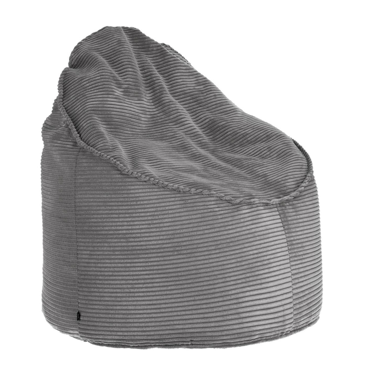 Wilma Pouf breiter Cord grau Ø 80 cm - ZEN ZONE Furniture