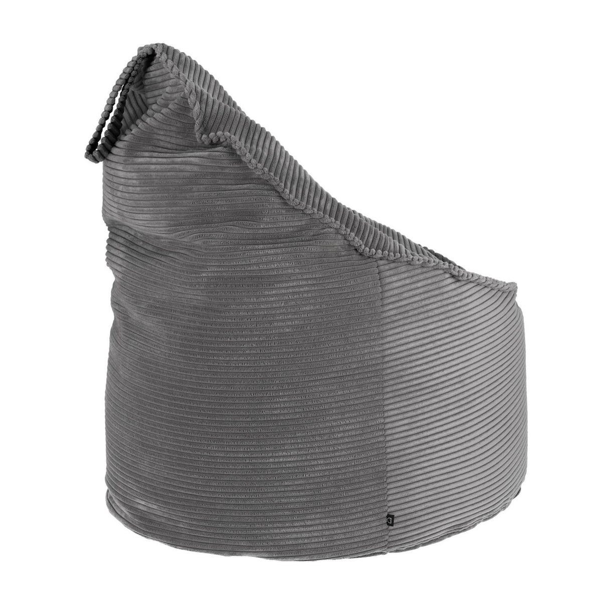 Wilma Pouf breiter Cord grau Ø 80 cm - ZEN ZONE Furniture