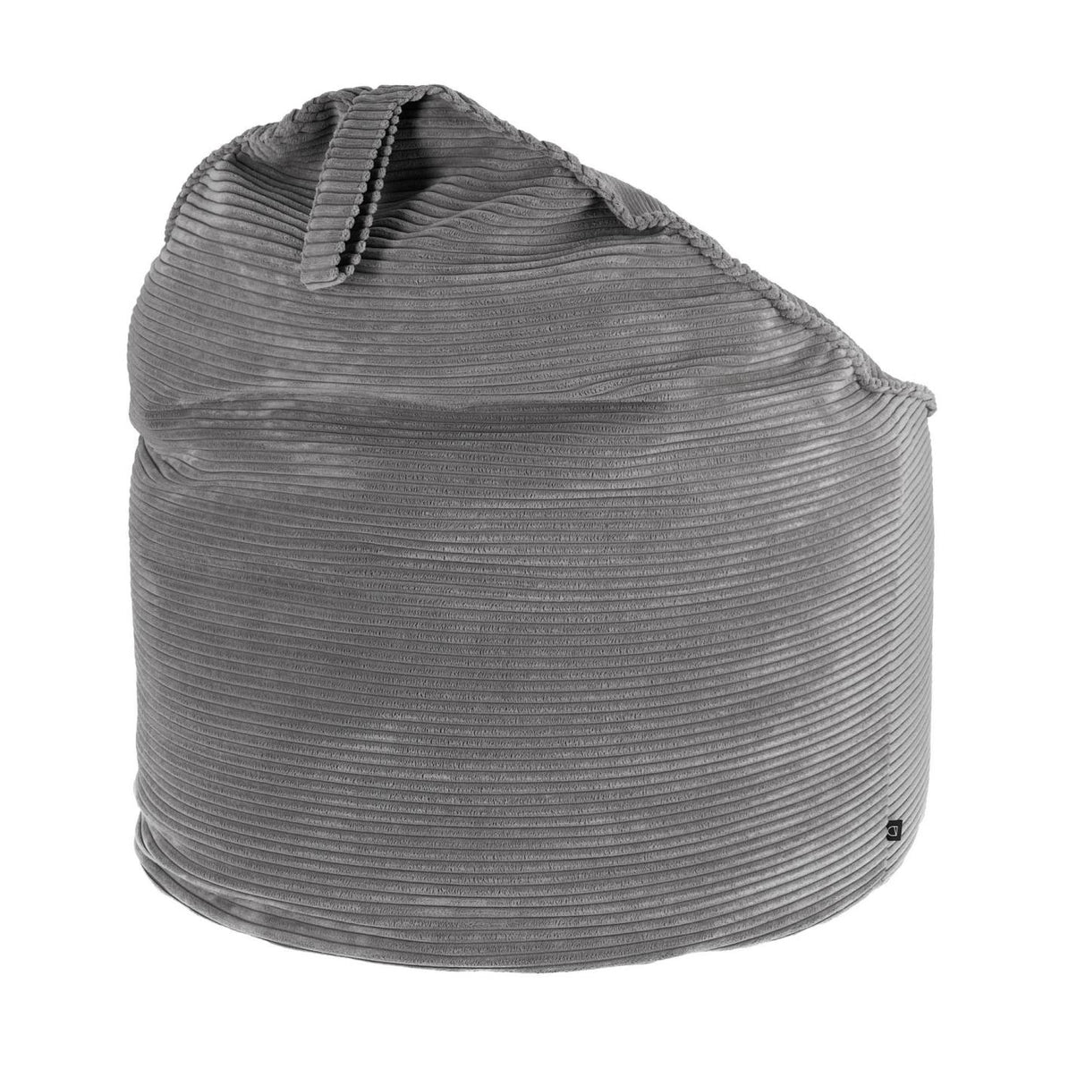 Wilma Pouf breiter Cord grau Ø 80 cm - ZEN ZONE Furniture