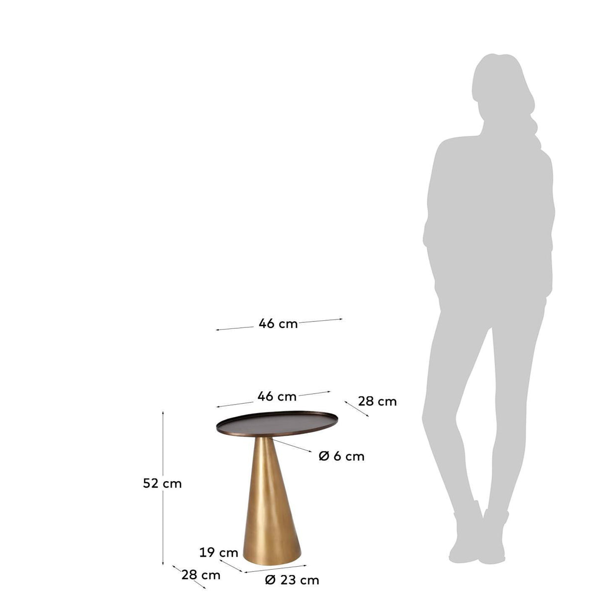 Liliane Beistelltisch Ø 45 x 27 cm - ZEN ZONE Furniture