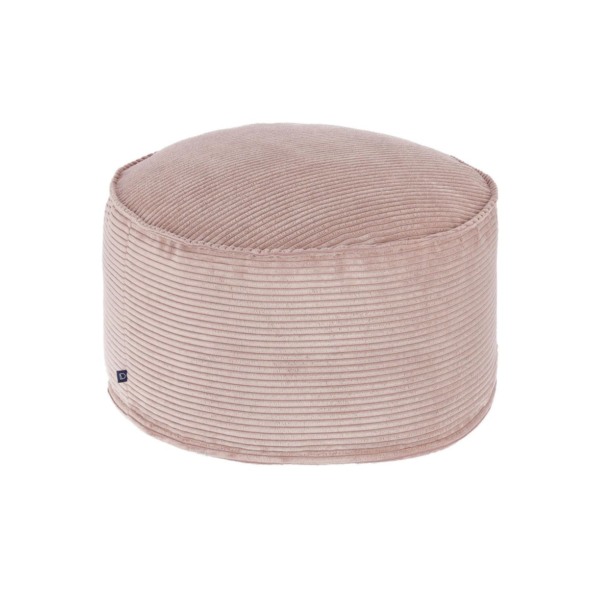 Wilma großer Pouf breiter Cord rosa Ø 70 cm - ZEN ZONE Furniture