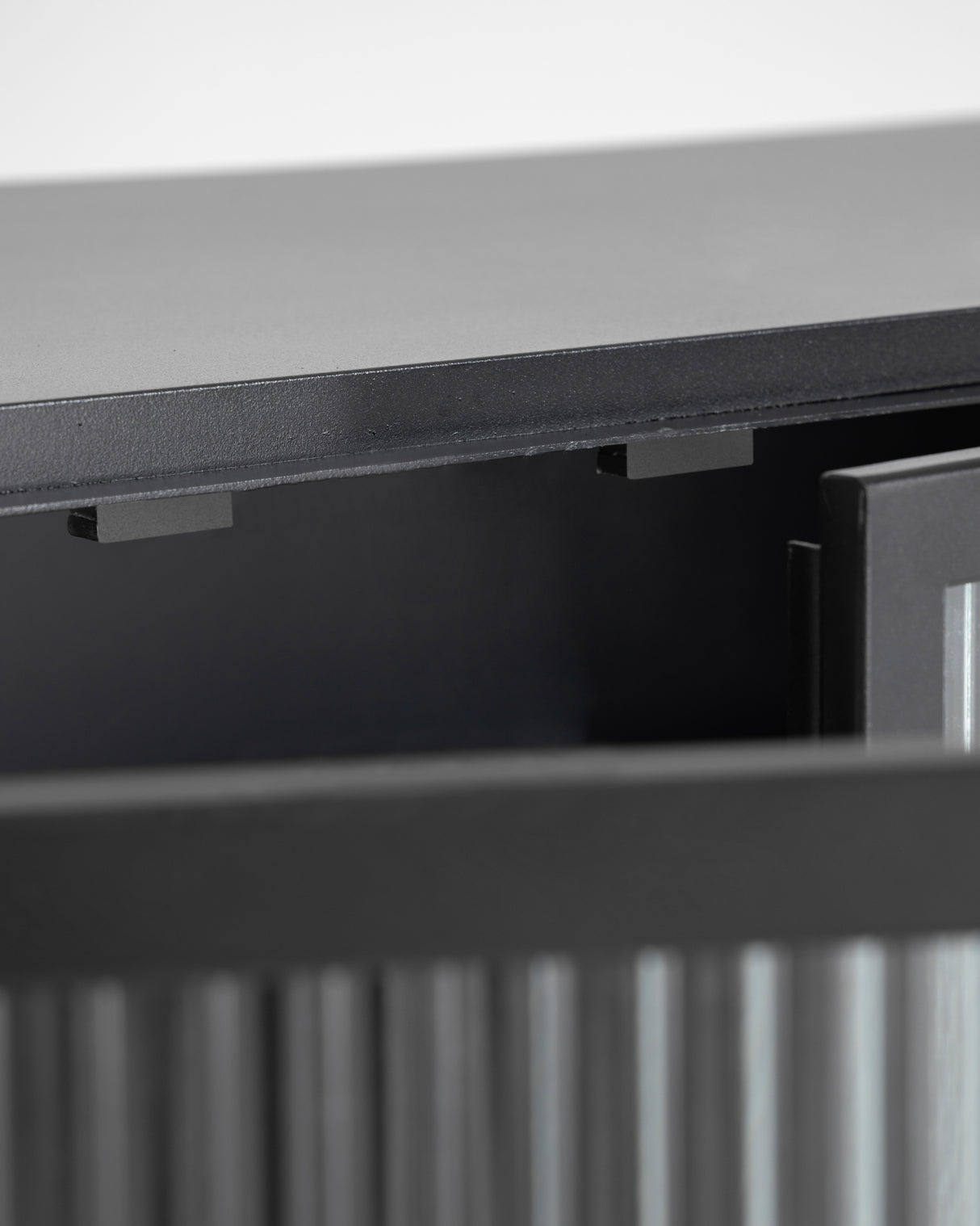 Trixie TV-Schrank 2 Türen aus Stahl mit schwarzem Finish 180 x 58 cm - ZEN ZONE Furniture