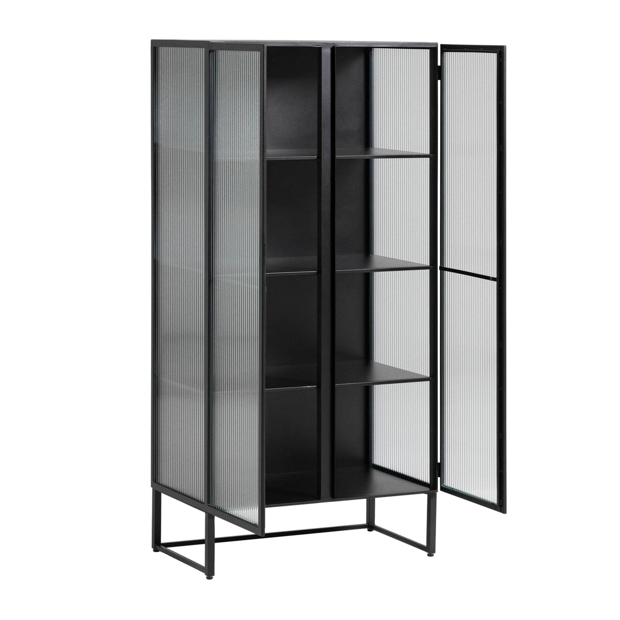 Trixie Vitrine aus Stahl mit schwarzem Finish 70 x 143 cm - ZEN ZONE Furniture