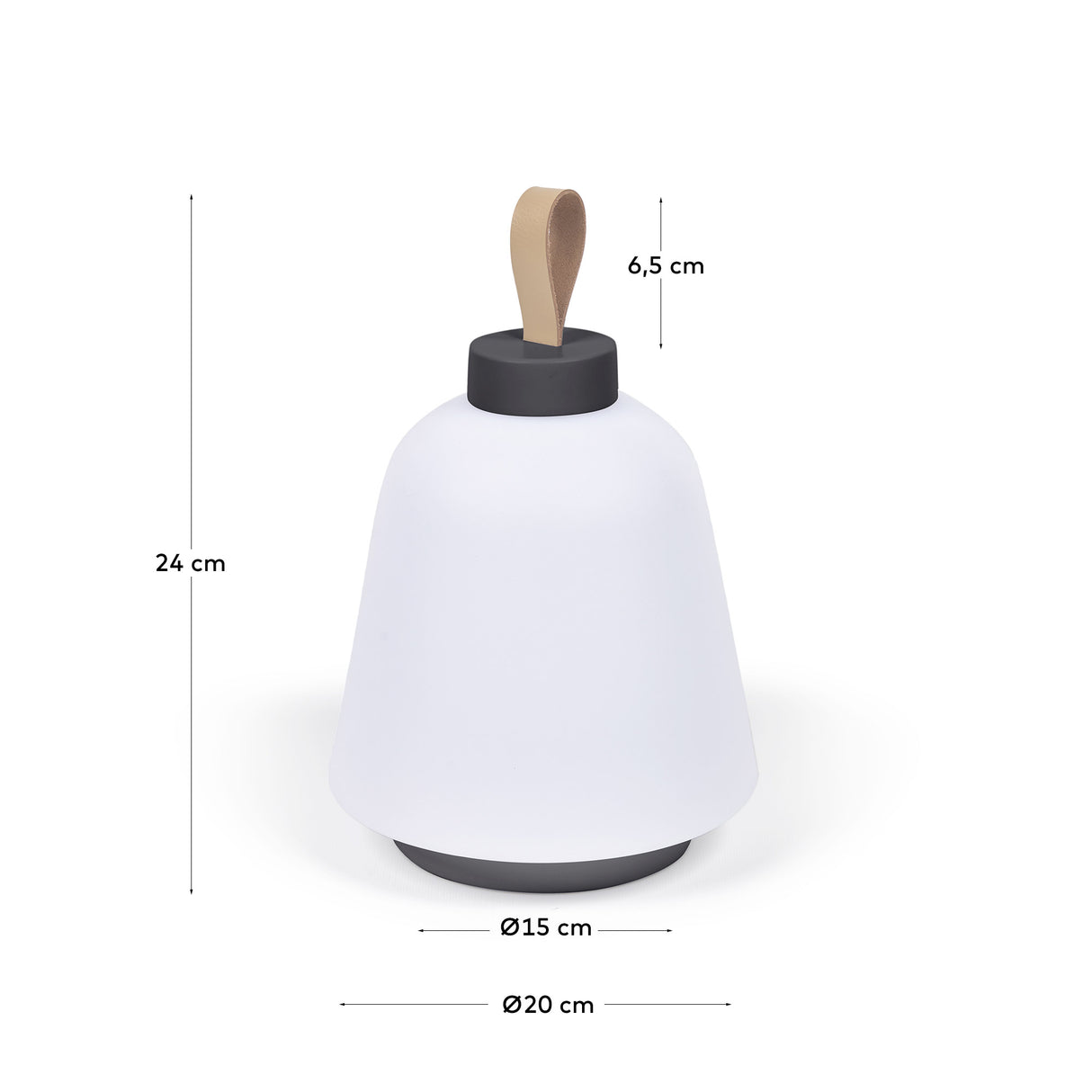 Tischlampe Udiya aus Polyethylen und Metall mit schwarzem Finish - ZEN ZONE Furniture