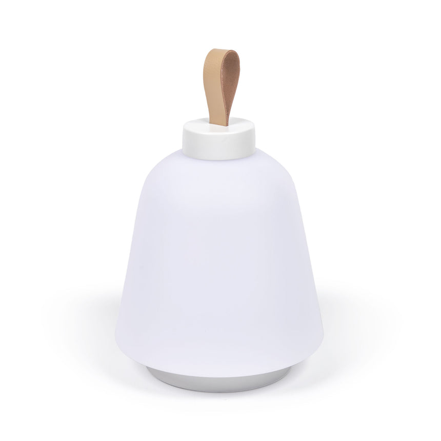 Udiya Tischlampe aus Polyethylen und Metall mit weißem Finish - ZEN ZONE Furniture
