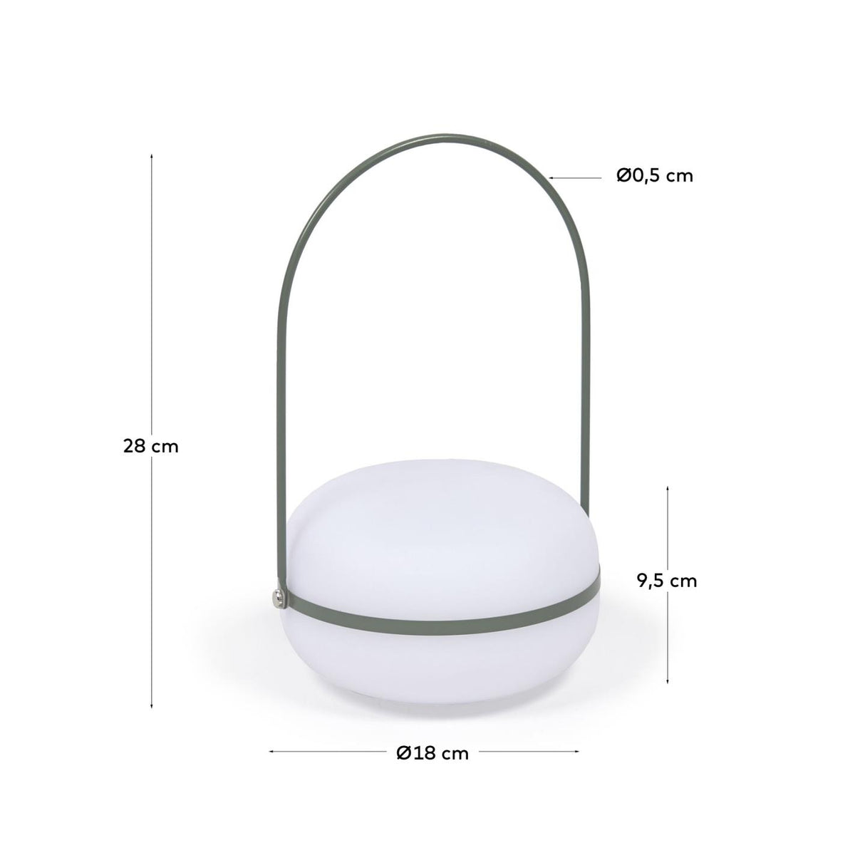 Tea Tischlampe aus Polyethylen und Metall mit grünem Finish - ZEN ZONE Furniture
