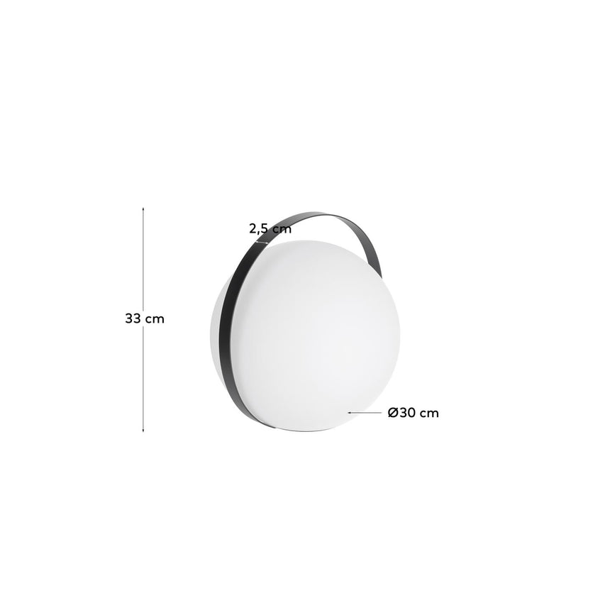 Dinesh Tischlampe mit schwarzem Stahlgriff - ZEN ZONE Furniture