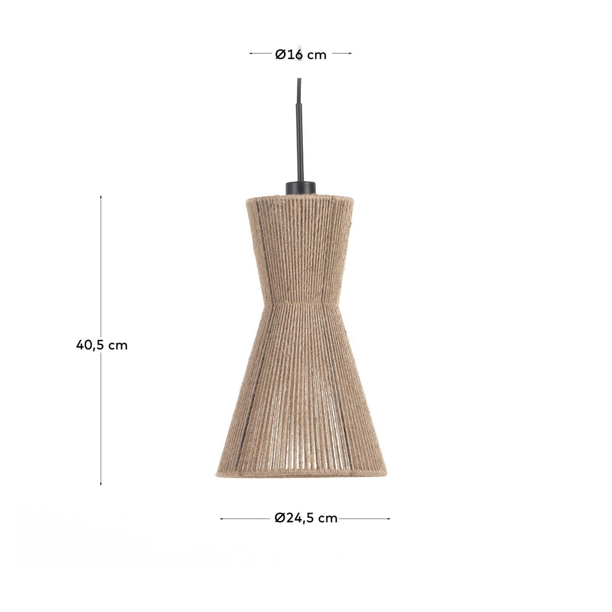Crista Lampenschirm für Deckenlampe aus Jute natur Ø 24,5 cm - ZEN ZONE Furniture