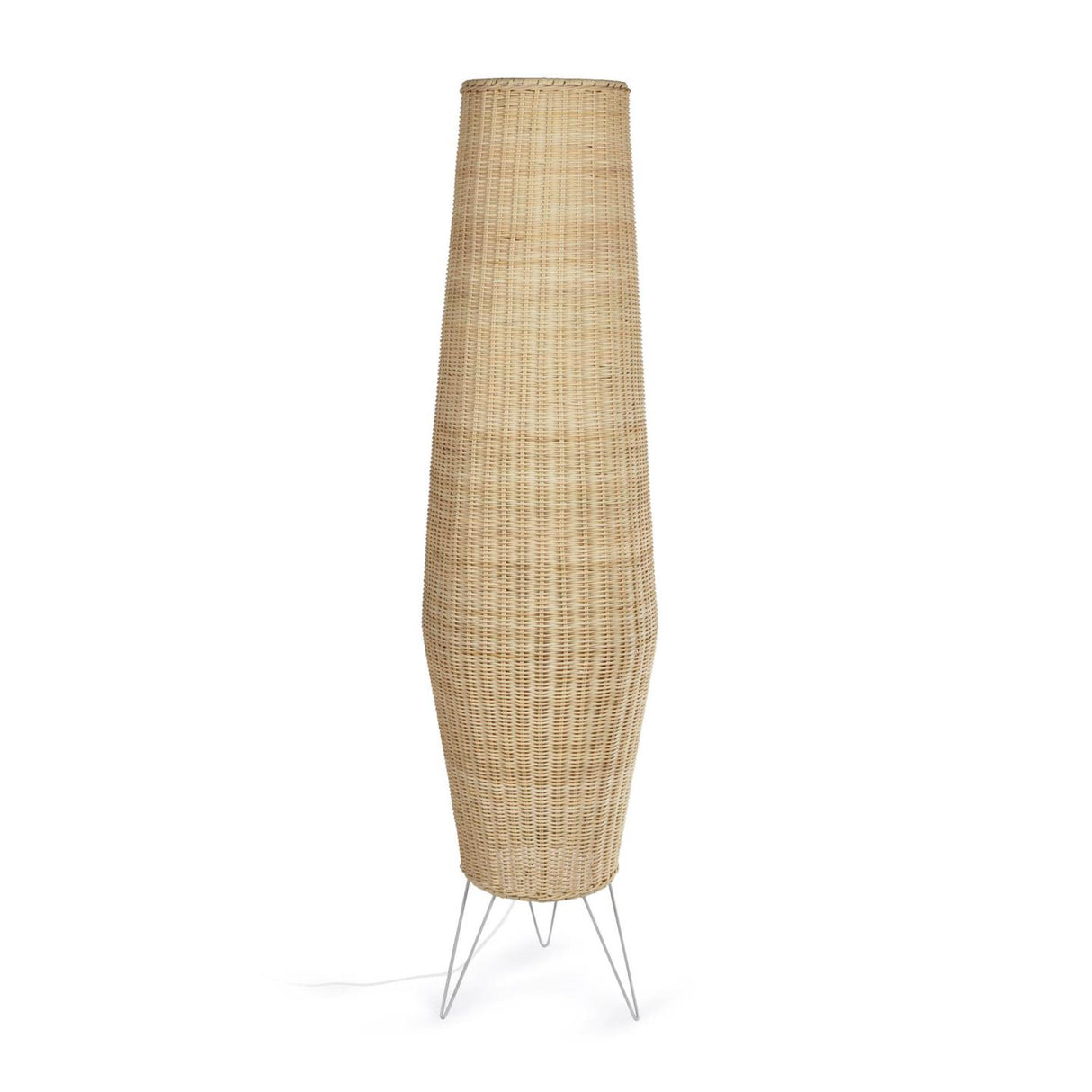 Kamaria große Stehlampe aus Rattan mit natürlichem Finish - ZEN ZONE Furniture