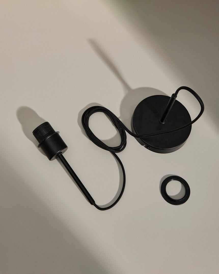 Deckenlampenfassung für Lampe Fulvia aus Metall schwarz 150 cm - ZEN ZONE Furniture