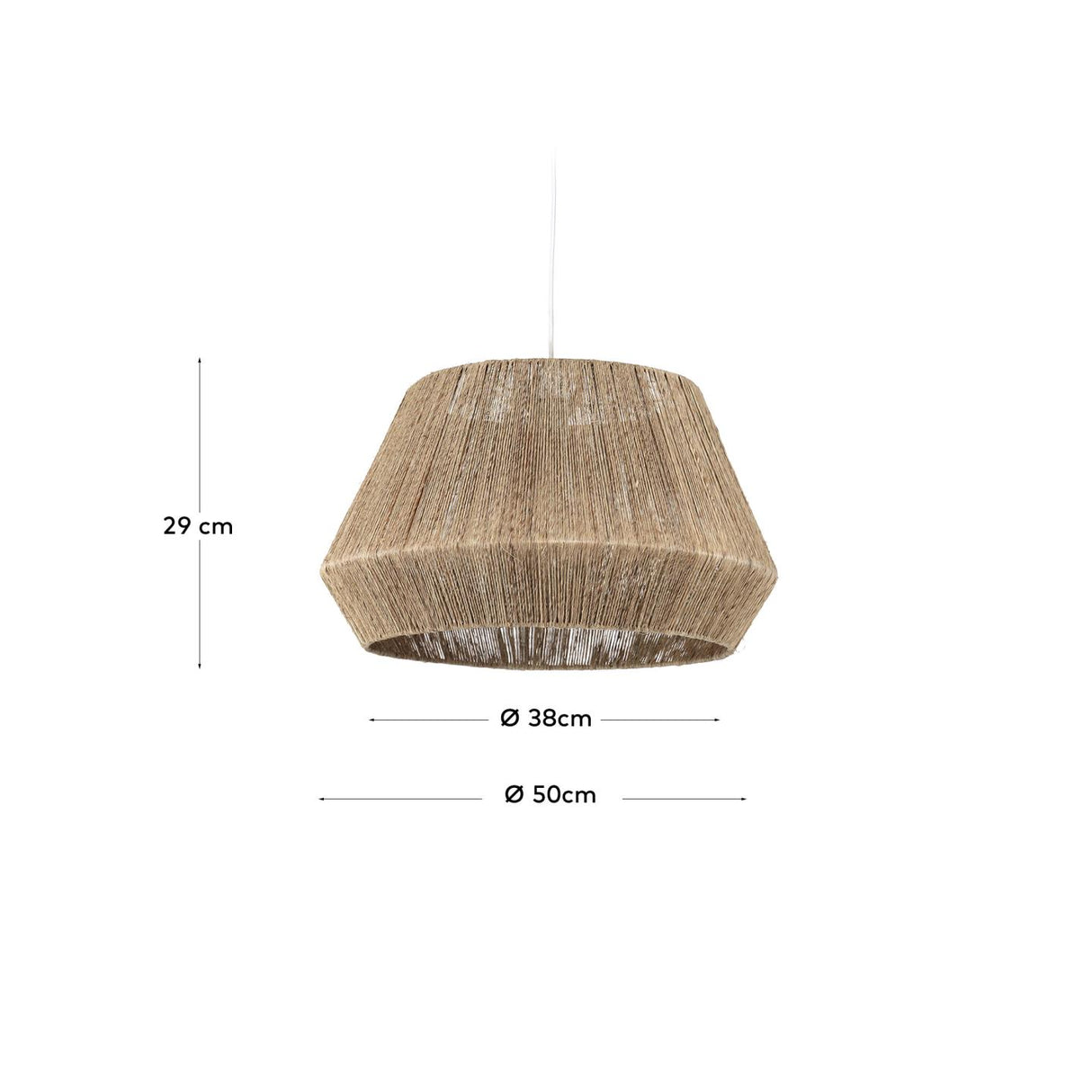 Lampenschirm für die Lampe Crismilda 100% Jute mit natürlichem Finish Ø 50 cm - ZEN ZONE Furniture