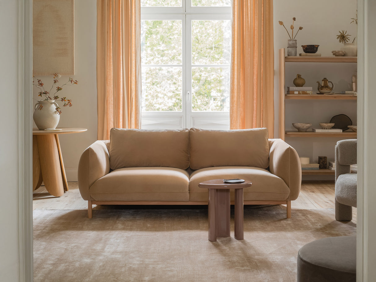 Ada 4-Sitzer Sofa aus Samt oder Strukturstoff, 248x101 cm - ZEN ZONE Furniture