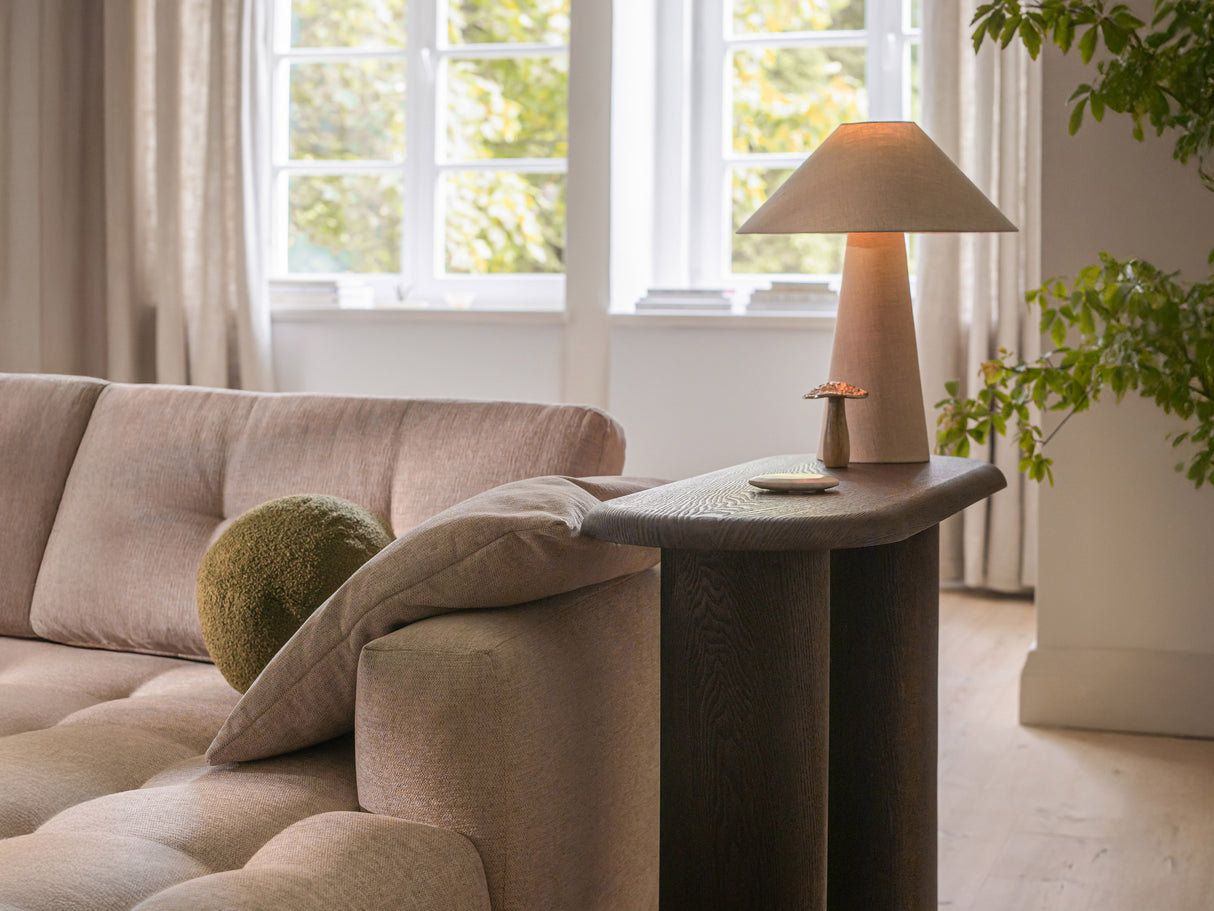 Bemy Ecksofa Rechts aus Samt oder Strukturstoff, 295x174 cm - ZEN ZONE Furniture