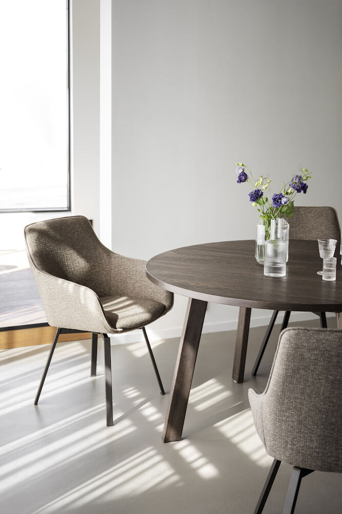 GLENSIDE Esstisch Braun 130x130x75cm - ZEN ZONE