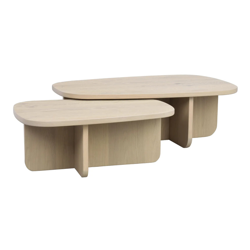 BILLINGS Couchtisch aus Eiche Weiß pigmentiert 118x73x39cm - ZEN ZONE Furniture