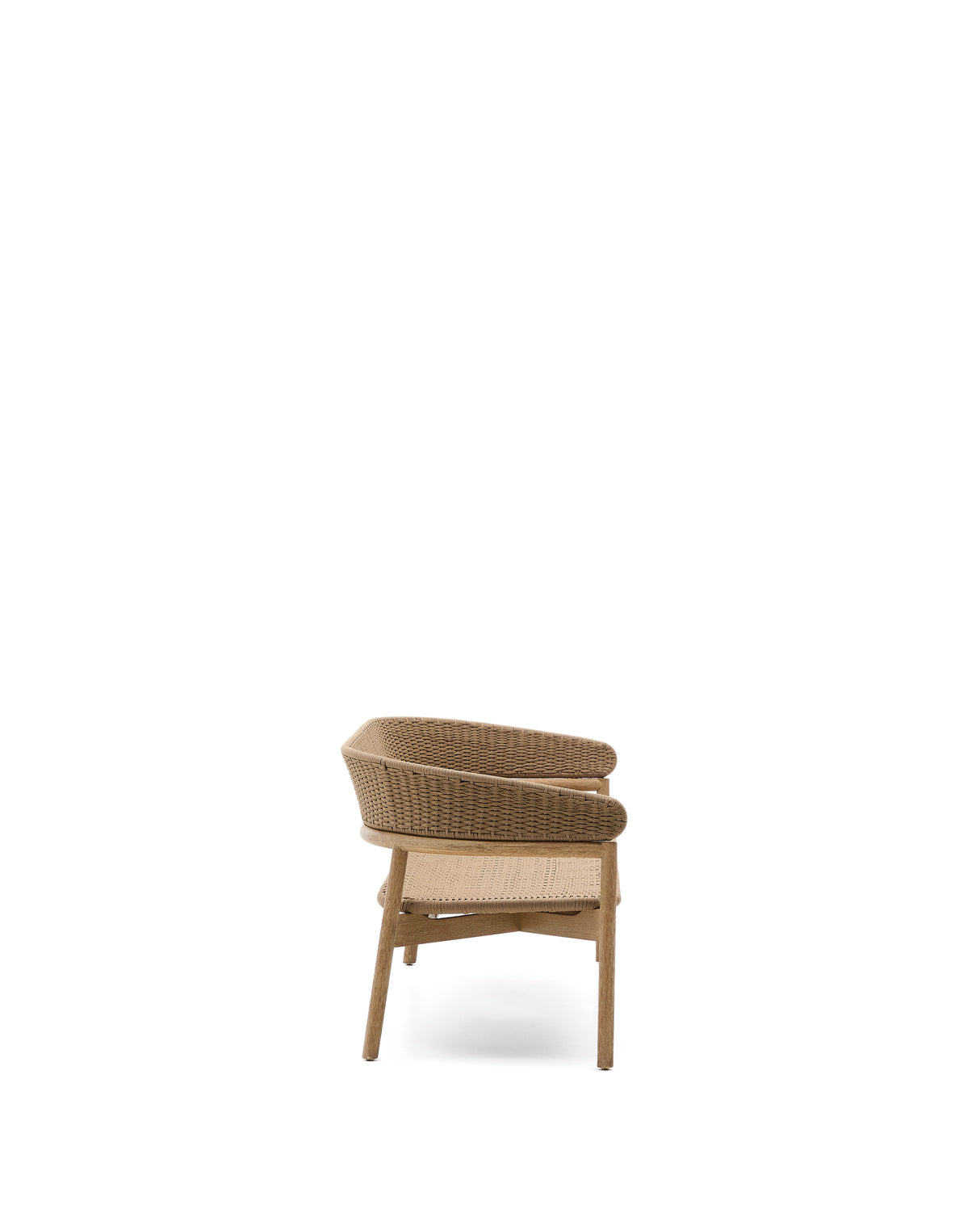 3-Sitzer-Sofa Arinella aus massivem Akazienholz mit Finish in natürlichem Farbton und beigem Seil FSC 100% 167 cm - ZEN ZONE Furniture