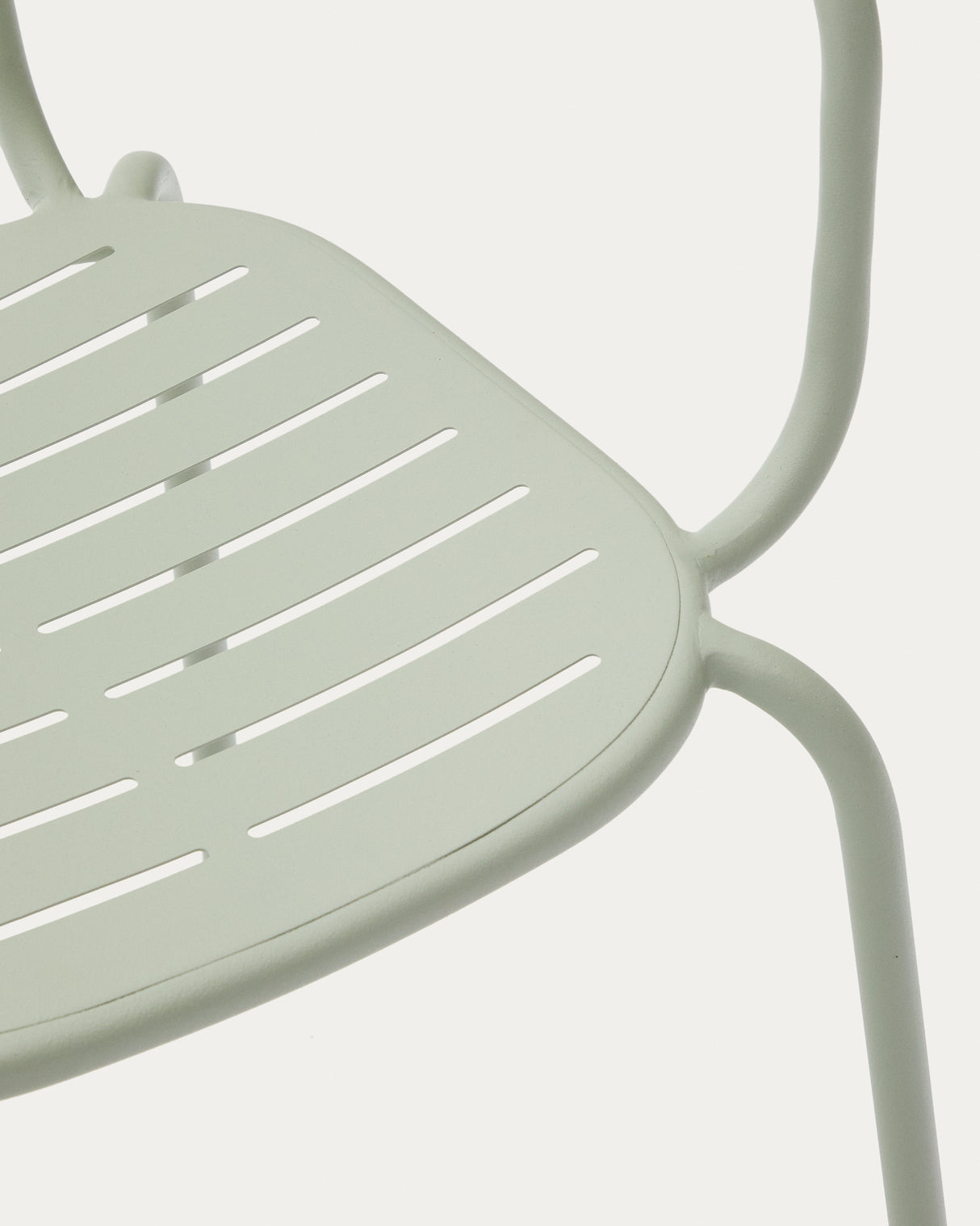 Stapelbarer Outdoor-Stuhl mit Armlehnen Brai aus verzinktem Stahl in Türkis - ZEN ZONE Furniture