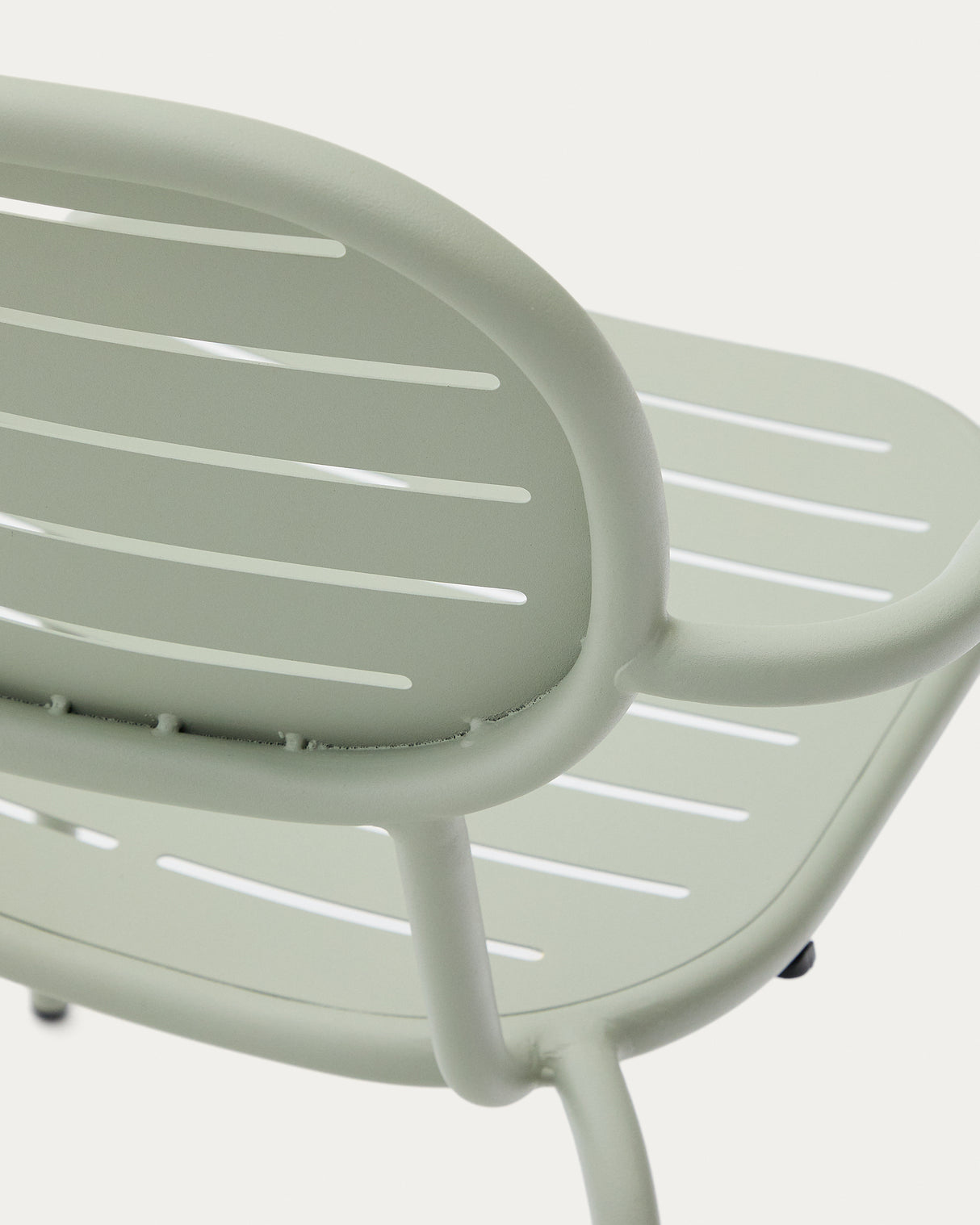 Stapelbarer Outdoor-Stuhl mit Armlehnen Brai aus verzinktem Stahl in Türkis - ZEN ZONE Furniture