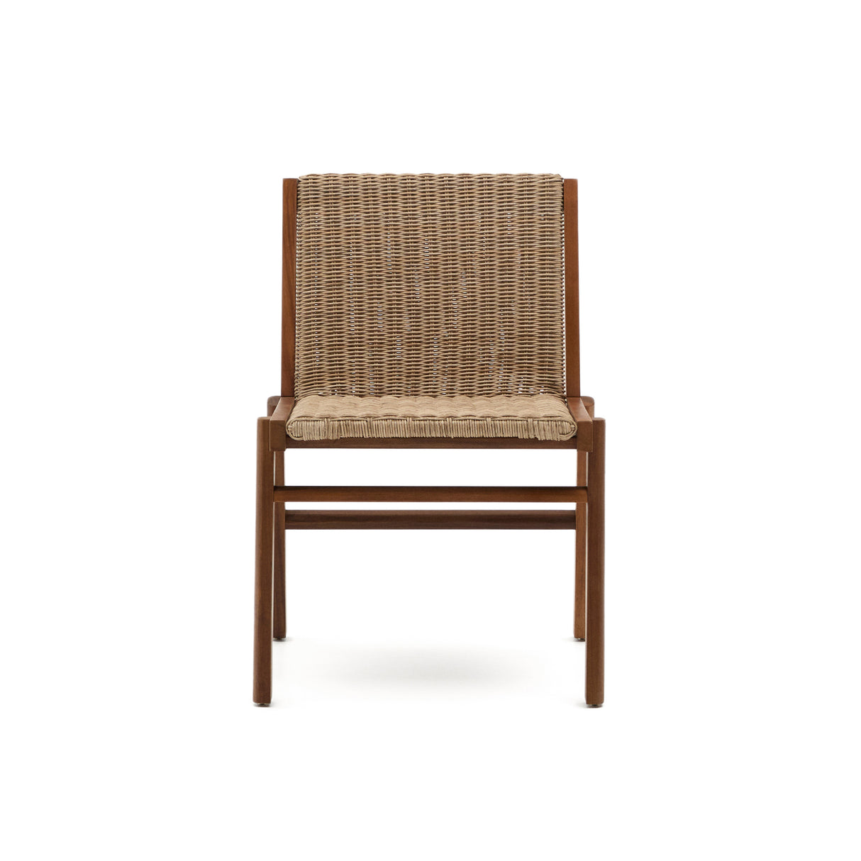 Stuhl Itani aus massivem Teakholz und synthetischem Rattan FSC 100% - ZEN ZONE Furniture