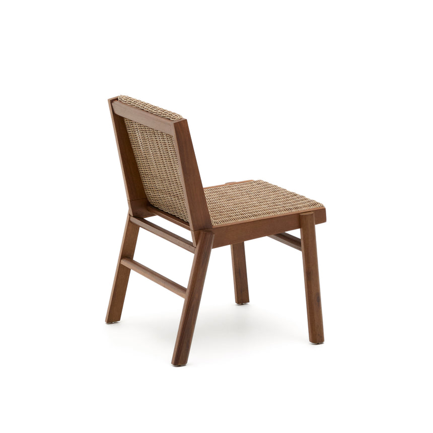 Stuhl Itani aus massivem Teakholz und synthetischem Rattan FSC 100% - ZEN ZONE Furniture