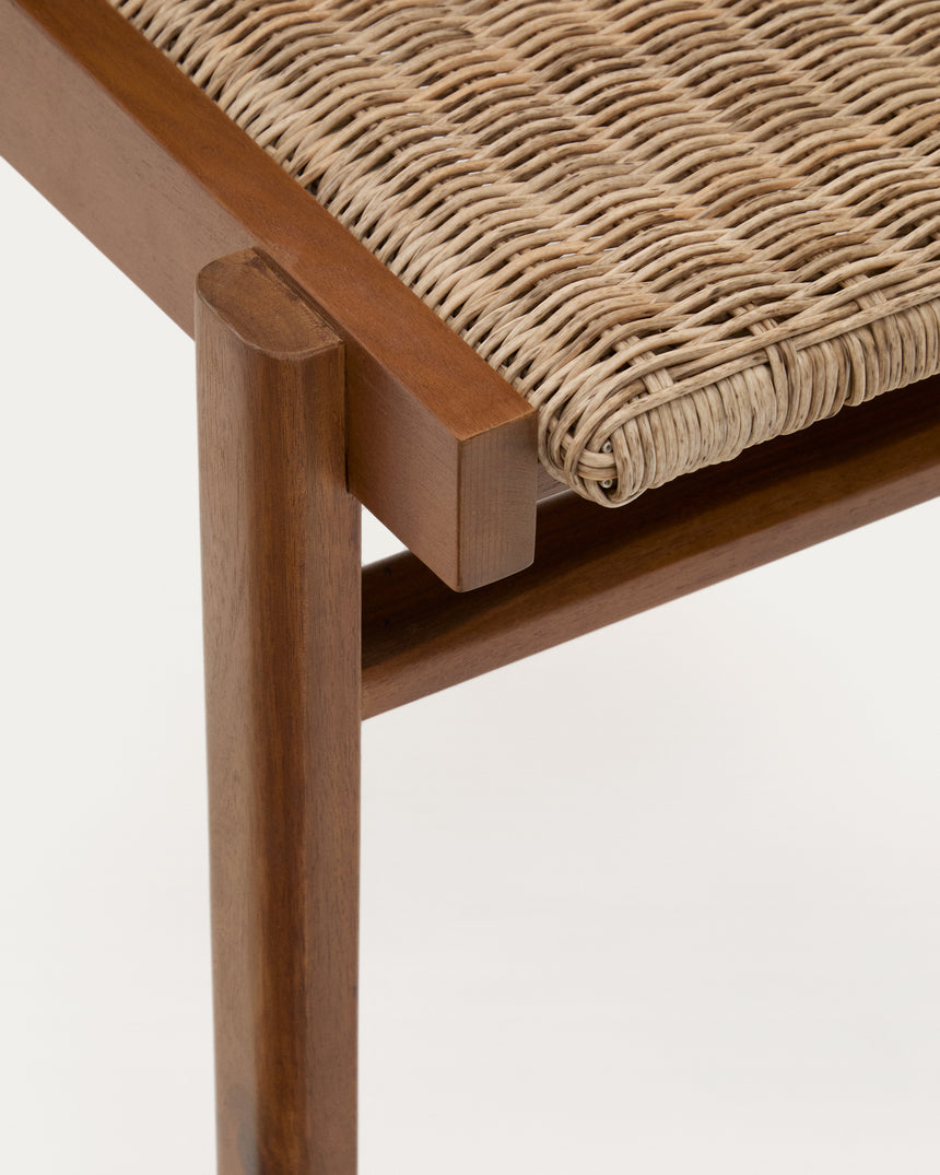 Stuhl Itani aus massivem Teakholz und synthetischem Rattan FSC 100% - ZEN ZONE Furniture