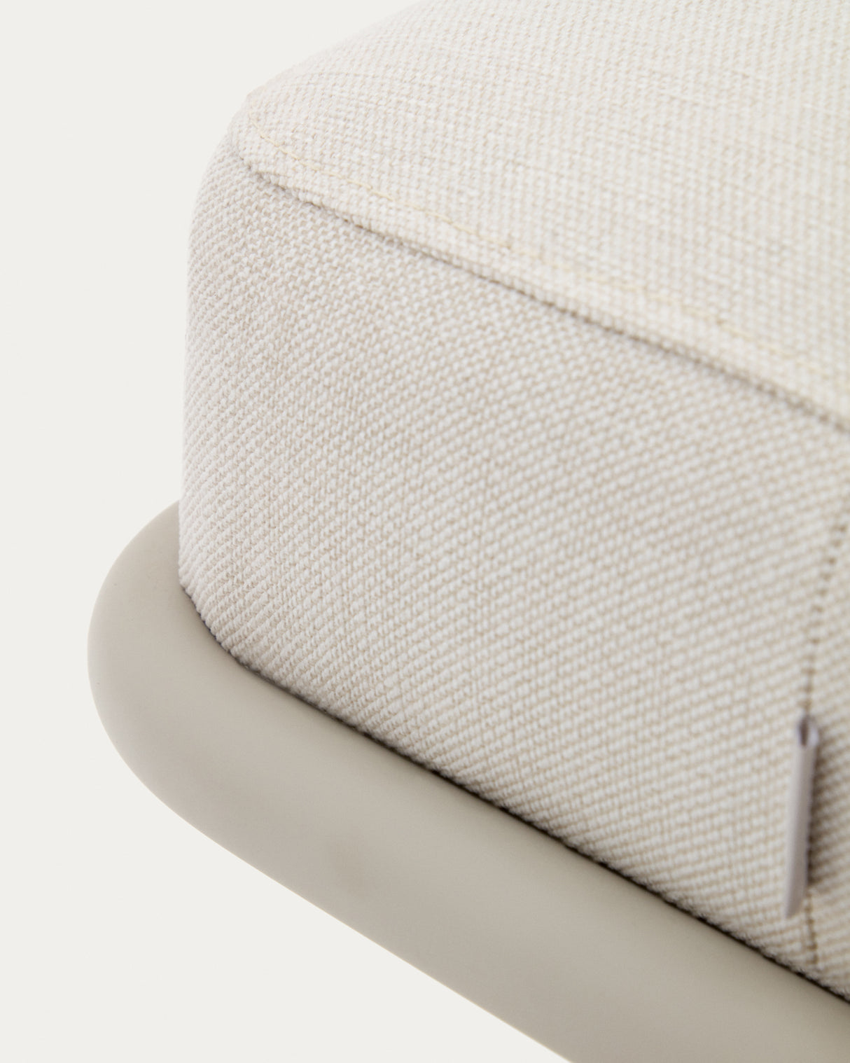 Compo Polsterbank beiger Chenille und graues Metallgestell 130 cm - ZEN ZONE Furniture