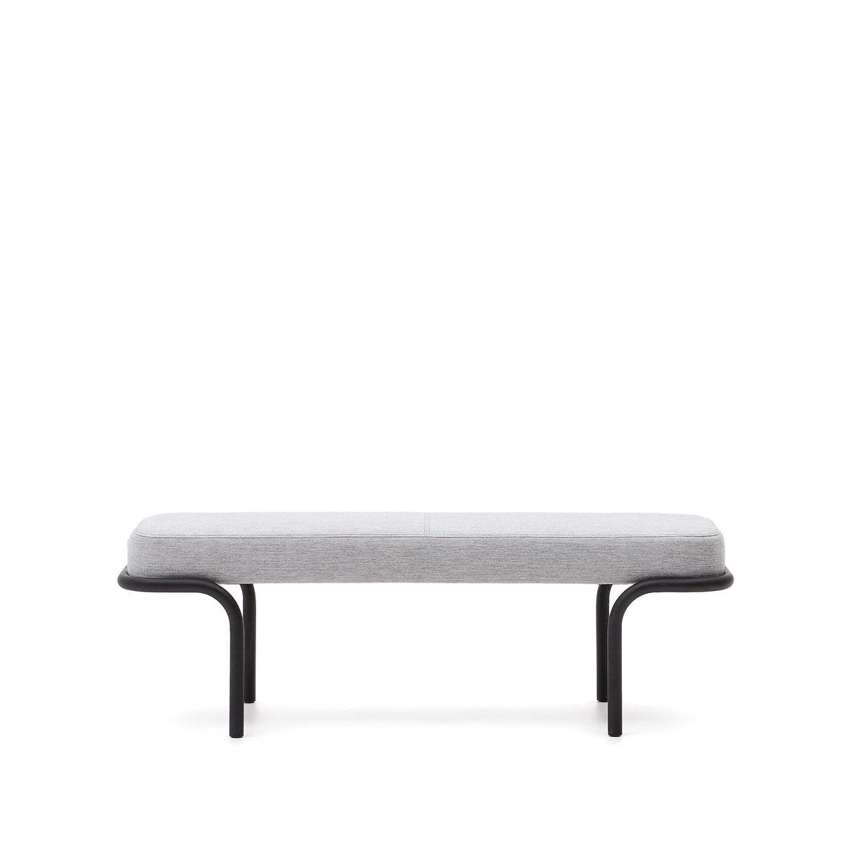 Compo Polsterbank in Grau und schwarzes Metallgestell 130 cm - ZEN ZONE Furniture
