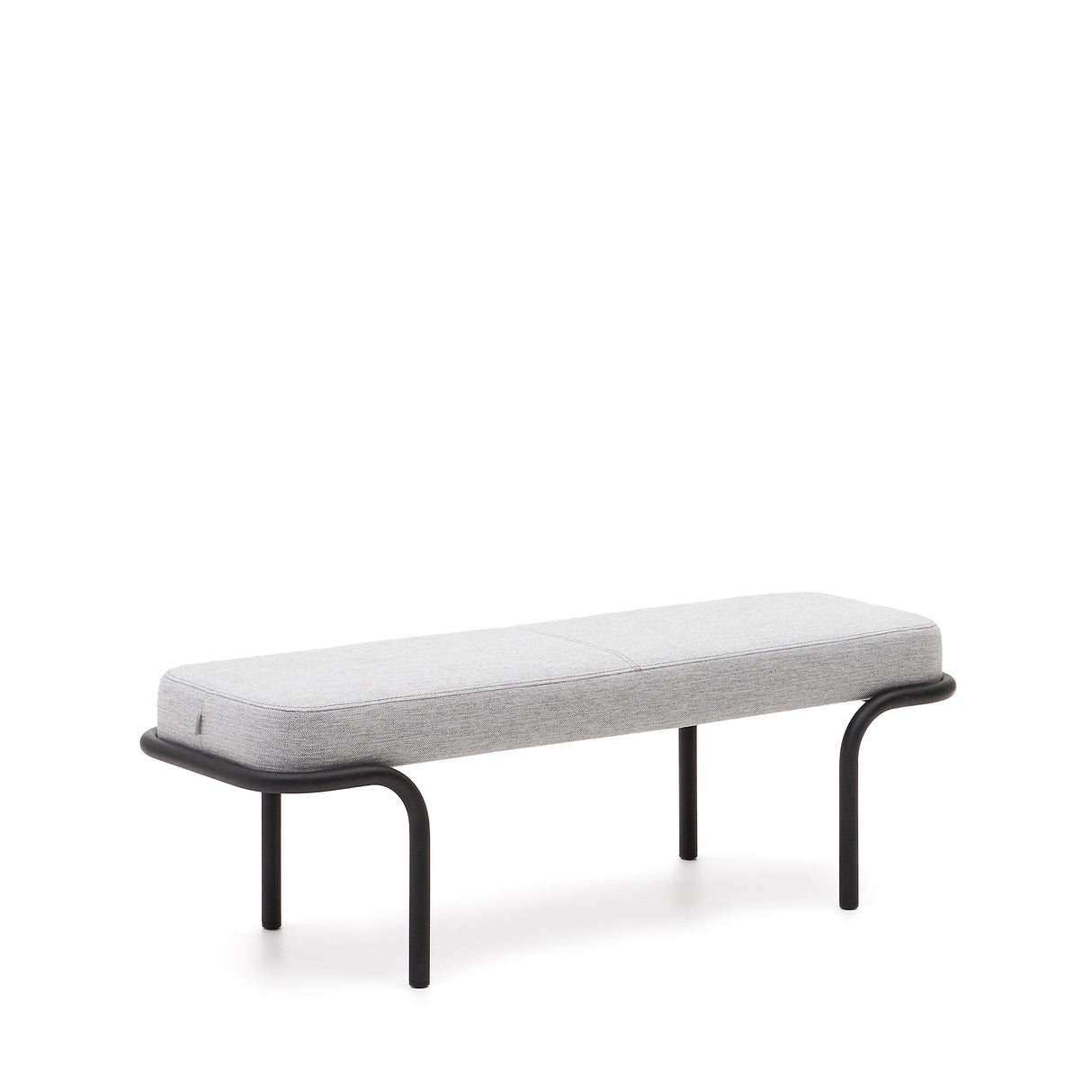 Compo Polsterbank in Grau und schwarzes Metallgestell 130 cm - ZEN ZONE Furniture
