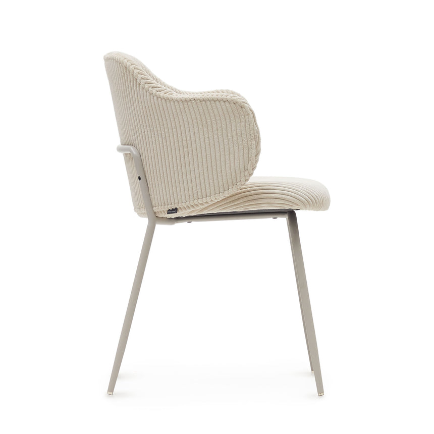 Yunia Stuhl Beige-Cord - ZEN ZONE Furniture
