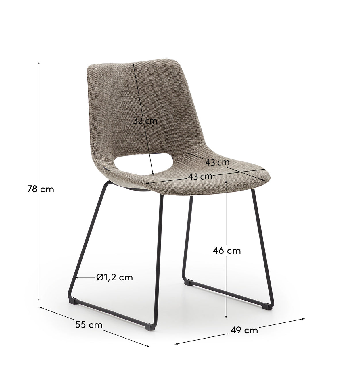 Zahara Stuhl Braun - ZEN ZONE Furniture