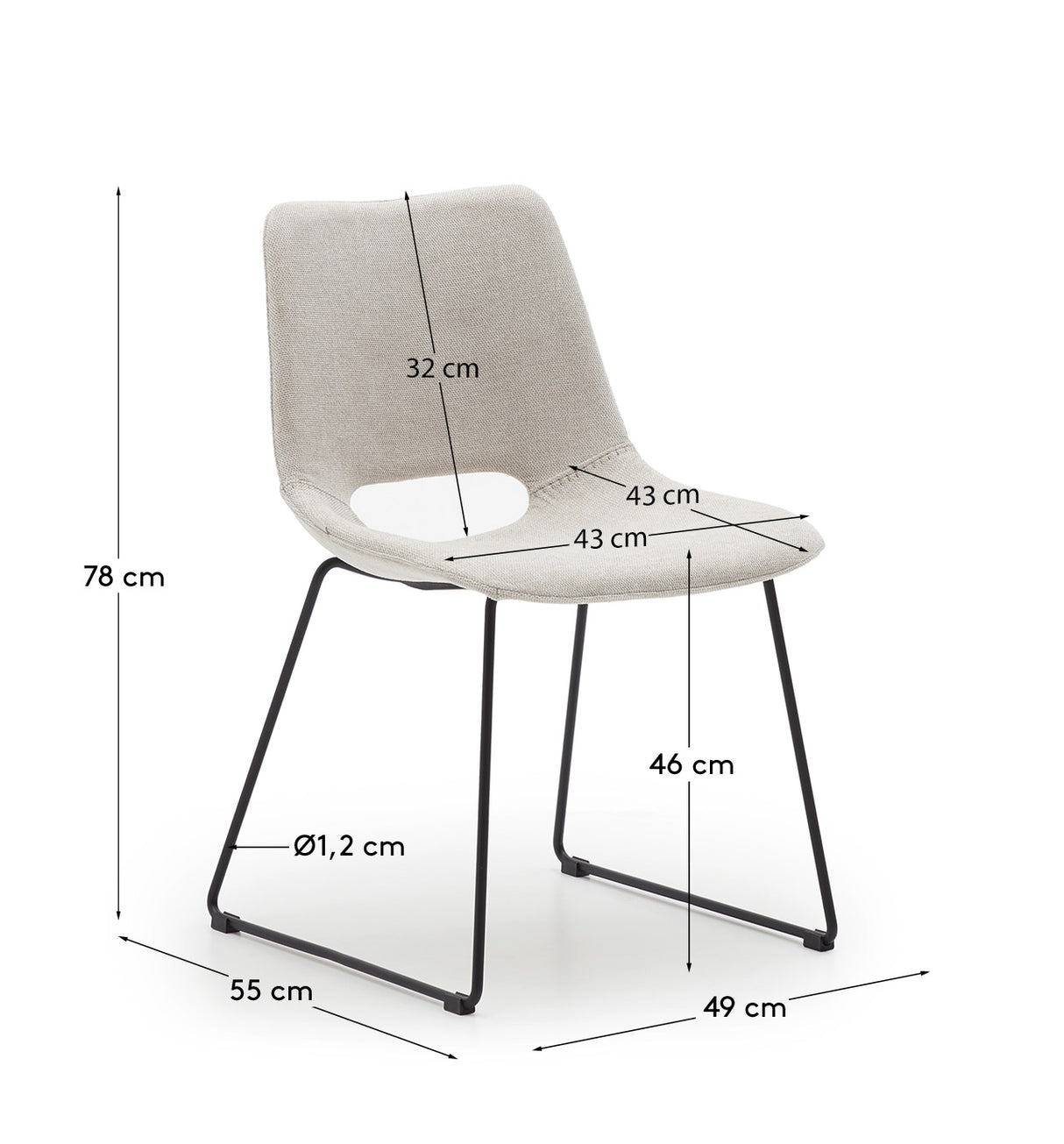Zahara Stuhl Beige - ZEN ZONE Furniture