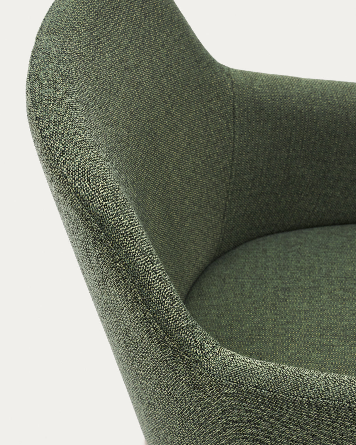 Nelida Stuhl aus grüner Chenille und massivem Buchenholz mit naturfarbenem Finish FSC 100% - ZEN ZONE Furniture