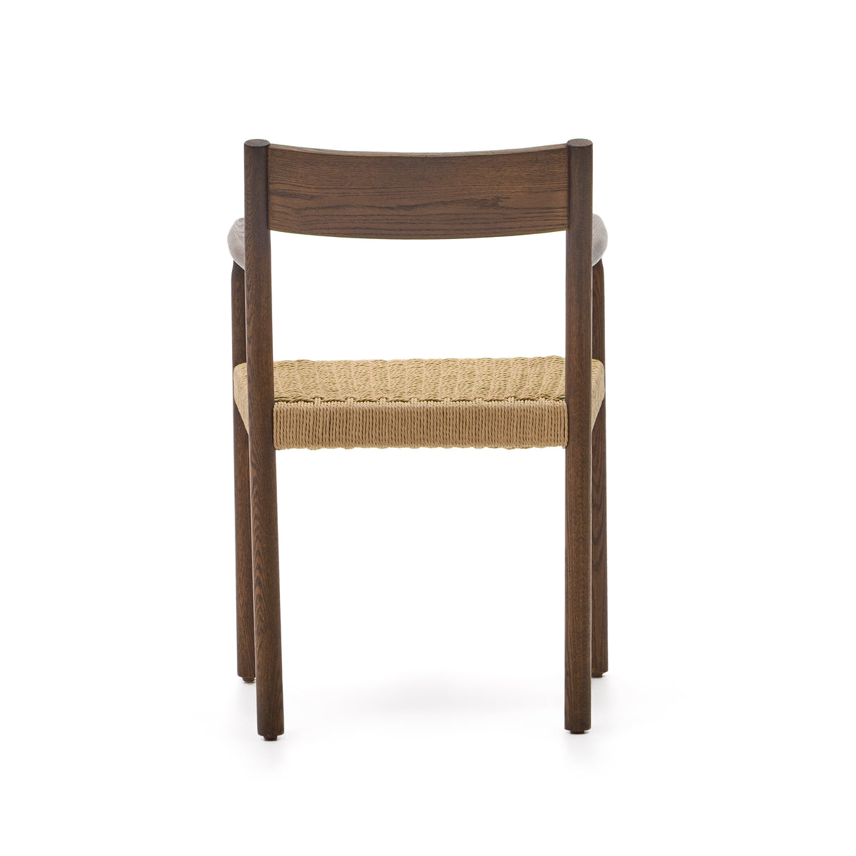 Stuhl Yalia aus massiver Eiche mit Nussbaum-Finish und Sitz aus Seil FSC 100% - ZEN ZONE Furniture