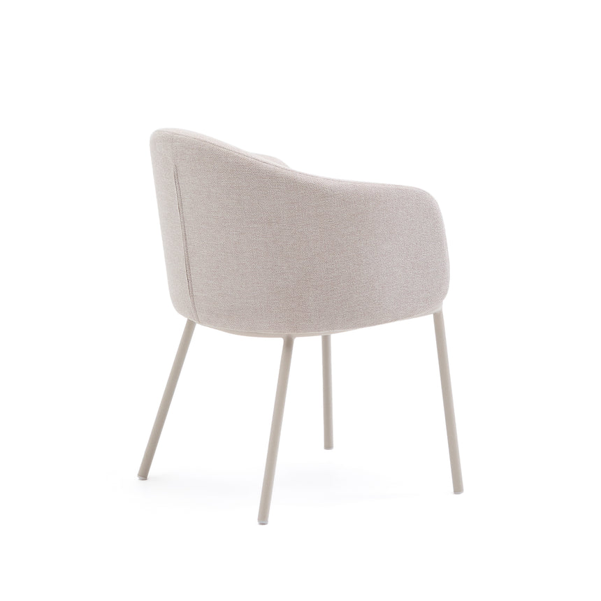 Stuhl Minda beige mit Stahlbeinen in Beige FSC Mix Credit - ZEN ZONE Furniture