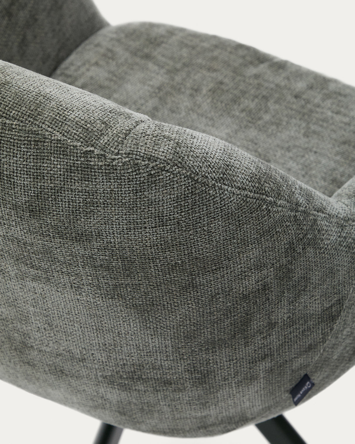 Drehstuhl Dorina aus grüner Chenille und Stahlbeinen mit grünem Finish - ZEN ZONE Furniture