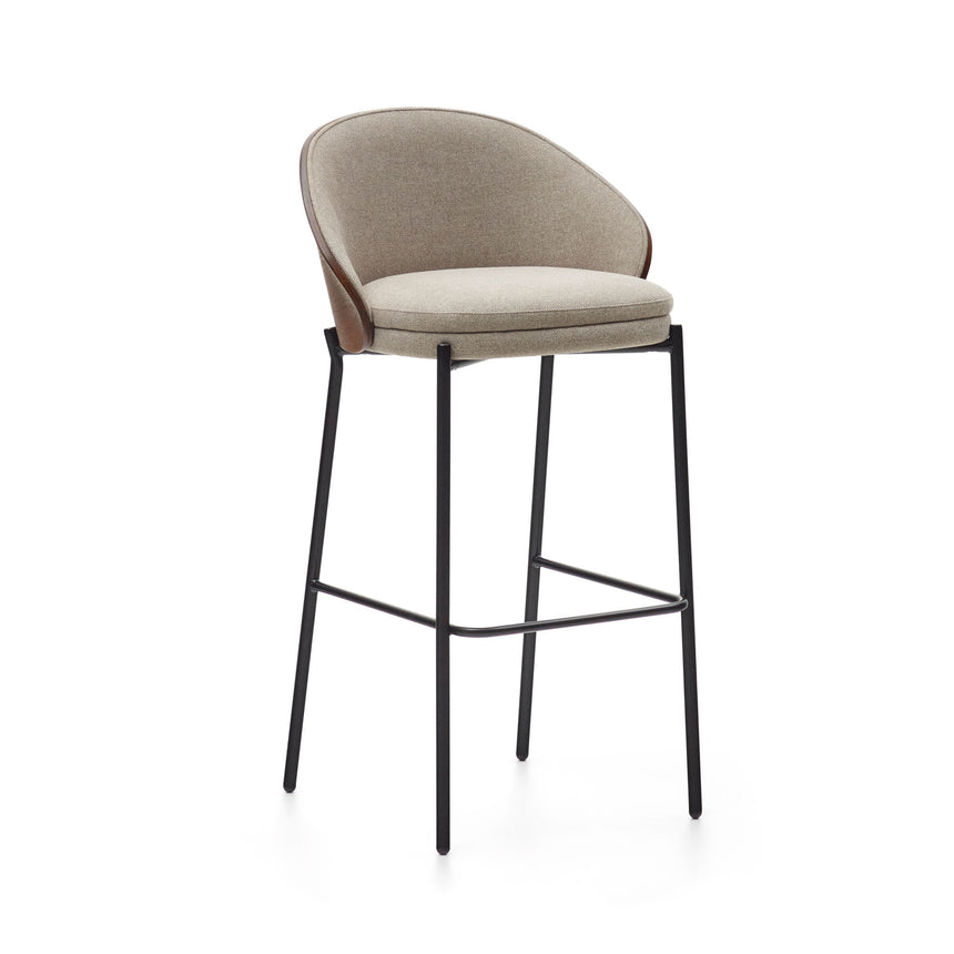 Eamy Hocker braun Eschenfurnier mit Wenge-Finish Höhe 77 cm - ZEN ZONE Furniture