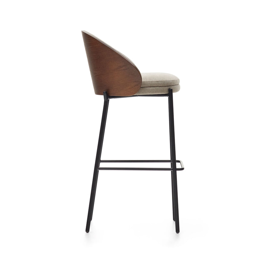 Eamy Hocker braun Eschenfurnier mit Wenge-Finish Höhe 77 cm - ZEN ZONE Furniture